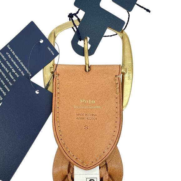 POLO RALPH LAUREN Double-Braided Leather Belt Natural S main image 5